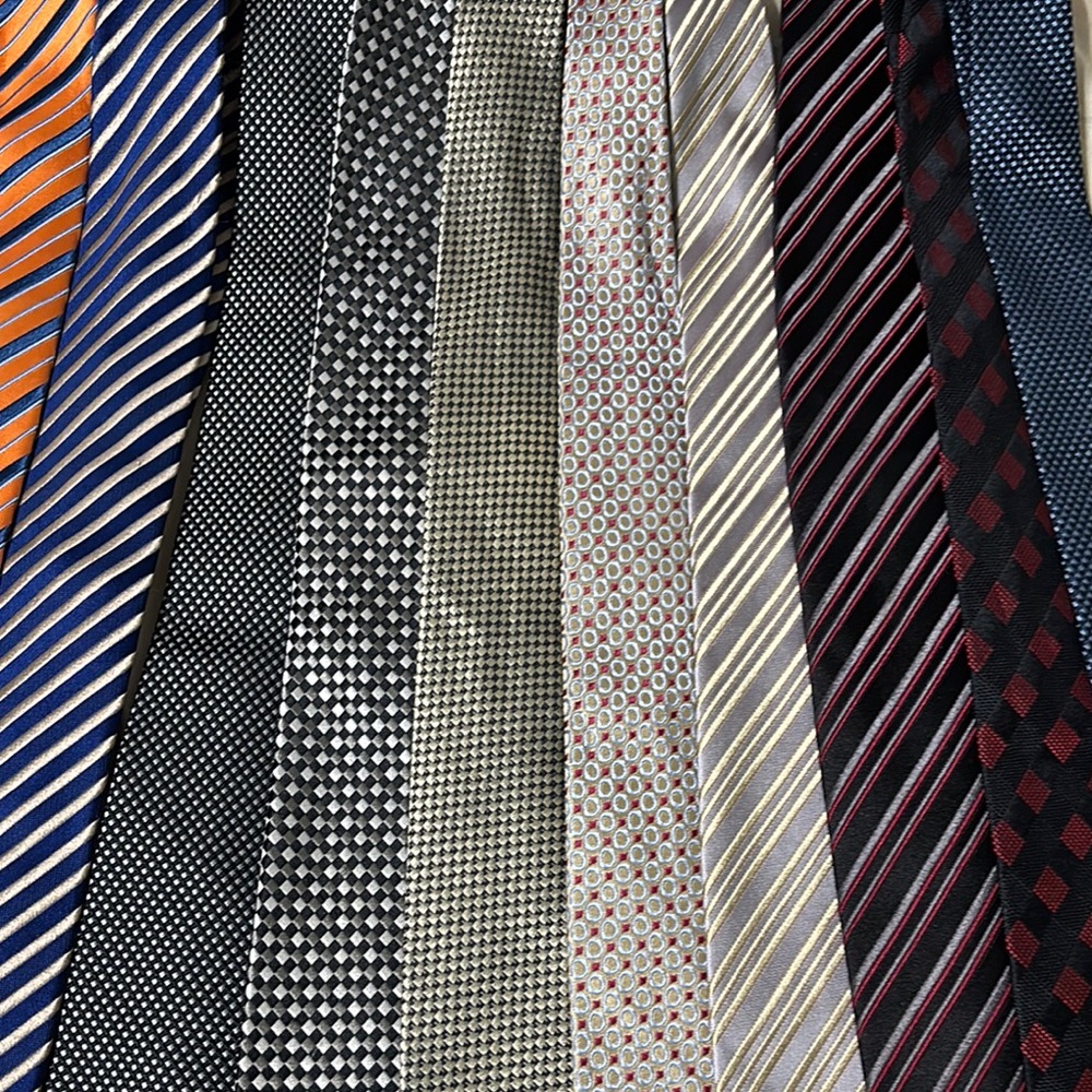 Lot of Ten Silk Charvet Ties